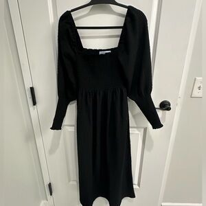 Hill House Home Grace Maxi Dress - Black Textured Check